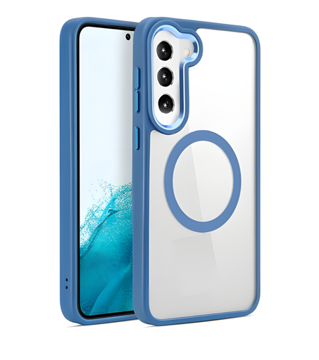 [CS-S25-MWC-BL] Metal Wireless Charging Case for Galaxy S25 / S24 - Blue