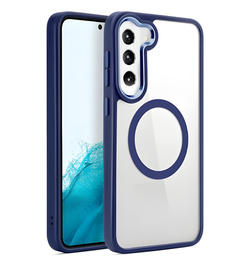 [CS-S25P-MWC-DBL] Metal Wireless Charging Case for Galaxy S25 Plus / S24 Plus - Dark Blue