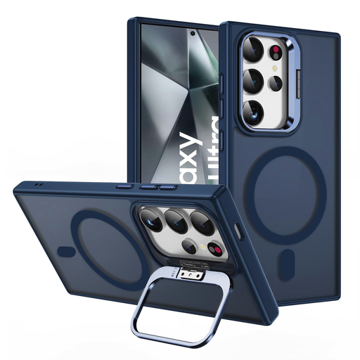 [CS-S25P-MCS-DB] Magsafe Camera Stand Case for  Samsung Galaxy S25 Plus / S24 Plus - Dark Blue