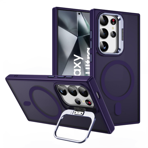 [CS-S25P-MCS-DPU] Magsafe Camera Stand Case for  Samsung Galaxy S25 Plus / S24 Plus - Dark Purple