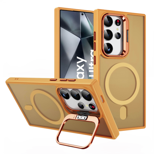 [CS-S25P-MCS-OR] Magsafe Camera Stand Case for  Samsung Galaxy S25 Plus / S24 Plus - Orange