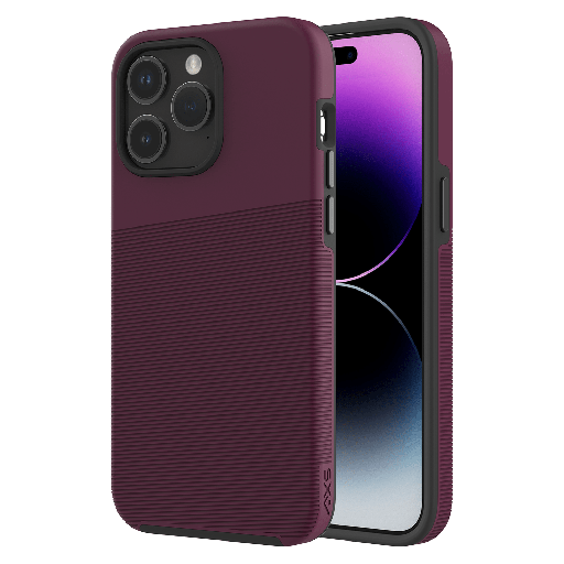 [IPPTP3132] Axs - Protech Plus Case For Apple Iphone 15 Pro Max - Sangria