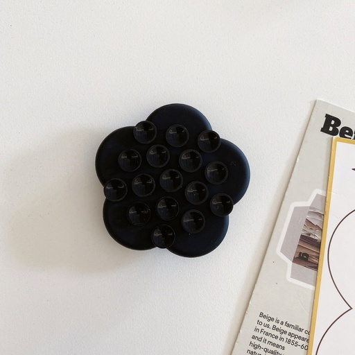 [AC-OSS-FL-BK] Octogrip Silicone Suction Grip Flower (Phone Adhesive Mount) - Black