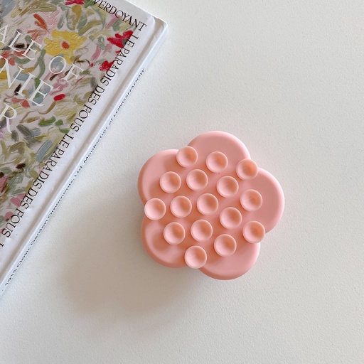 [AC-OSS-FL-PN] Octogrip Silicone Suction Grip Flower (Phone Adhesive Mount) - Pink