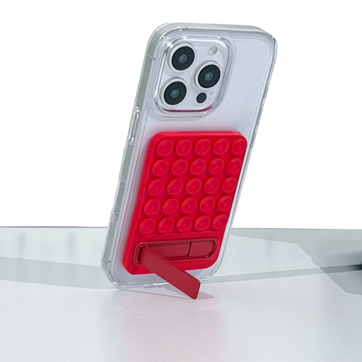 [AC-OSS-BR-RD] Octogrip Silicone Suction Grip Bracket (Phone Adhesive Mount) - Red