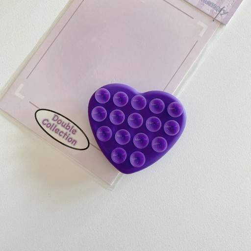 [AC-OSS-HR-PU] Octogrip Silicone Suction Grip Heart (Phone Adhesive Mount) - Purple