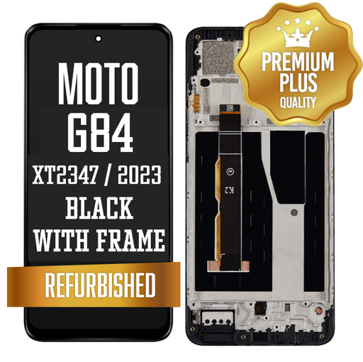 [LCD-XT2347-WF-BK] LCD Assembly with Frame Compatible For Motorola Moto G84 (XT2347 / 2023) (Black) (Premium)