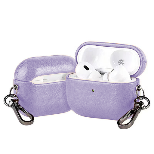 [CS-AP4-LCF-LI] Leather (Imported Cowhide Fabric) Case for AirPods (4th Gen) - Lilac