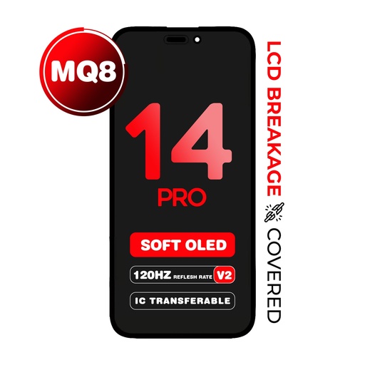 [LCD-I14P-SOL-120] OLED Assembly for iPhone 14 Pro - 120 Hz (MQ8 / Soft OLED) (IC Transferable)