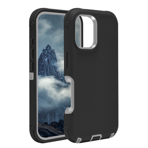 [CS-I16M-OBD-NEW-BKGY] DualPro Protector Case for iPhone 16 Plus (2025 Design)- Black  & Gray