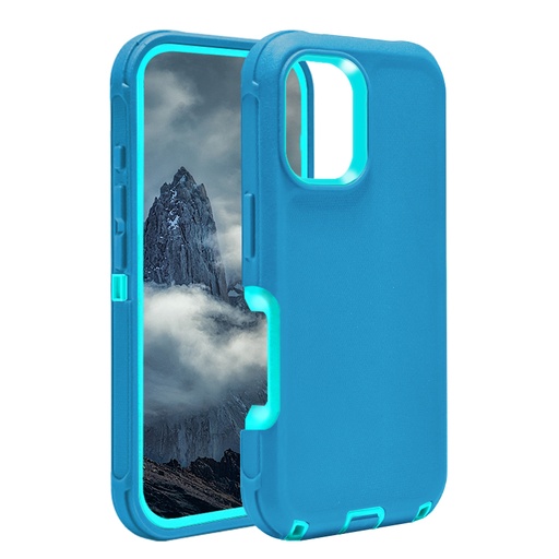 [CS-I16P-OBD-NEW-TELBL]   DualPro Protector Case for iPhone 16 Pro (2025 Design) - Teal & Light Blue