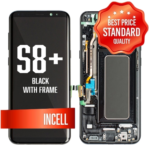 [LCD-S8P-WF-SQ-BK] LCD for Samsung Galaxy S8P With Frame - Black (Aftermarket Incell)
