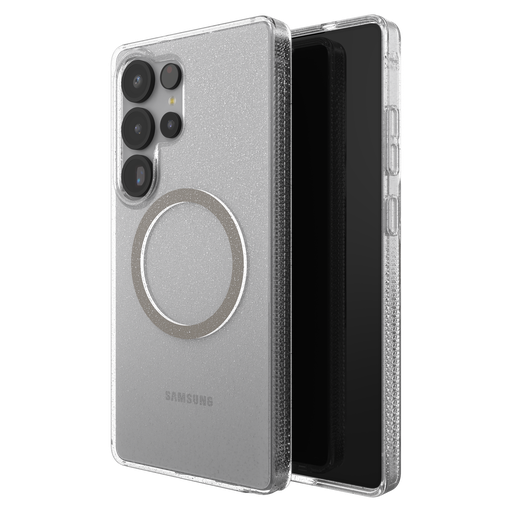 [702317392] Zagg - Milan Snap Magsafe Case For Samsung Galaxy S25 Ultra - Glitter Starlight
