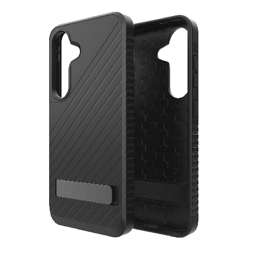 [702317411] Zagg - Denali Case With Kick Stand For Samsung Galaxy S25 - Black