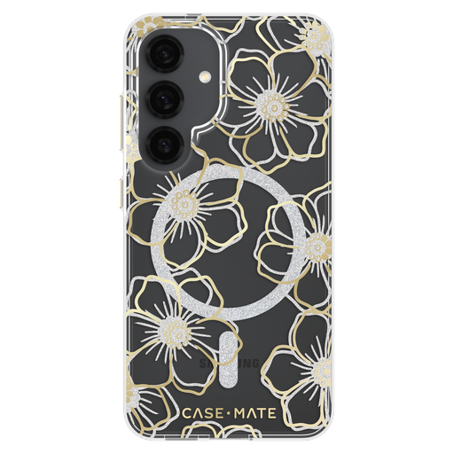 [CM055922] Case-mate - Floral Gems Case With Magnet For Samsung Galaxy S25 - Gold