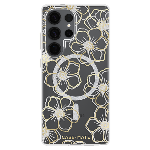 [CM055926] Case-mate - Floral Gems Case With Magnet For Samsung Galaxy S25 Ultra - Gold