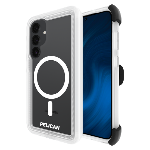 [PP055940] Pelican - Voyager Case With Magnet And Holster For Samsung Galaxy S25 Plus - Clear