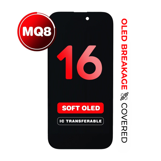 [LCD-I16-SOL] OLED Assembly for iPhone 16 (MQ8 / Soft OLED) (IC Transferable)