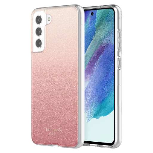 [KSSA-076-GLOSN] Kate Spade - Hardshell Case For Samsung Galaxy S21 Fe 5g - Glitter Ombre Sunset Pink