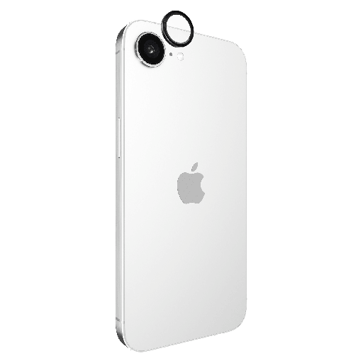 [CM056584] Case-mate - Aluminum Ring Camera Lens Glass Protector For Apple Iphone 16e   /   Iphone 17e - Black