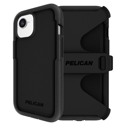[PP056582] Pelican - Voyager Magsafe Case With Holster For Apple Iphone 16e    /    Iphone 15    /    Iphone 14    /    Iphone 13   /   Iphone 17e - Black