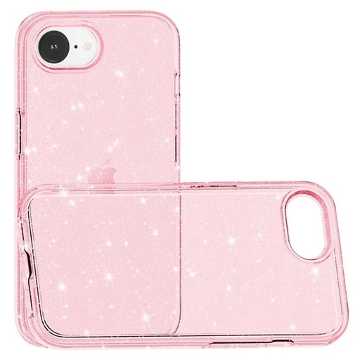 [CS-I16E-TSP-PN] Transparent Color Case for iPhone 16e (2025) - Shimmer Pink