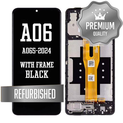 [LCD-A065-WF-BK] LCD Assembly with Frame for  Galaxy A06 (A065 / 2024) - Black (Premium/Refurbished)
