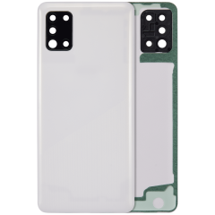 [SP-A315-BCVGWCL-NO-WH] Back Cover Glass With Camera Lens For Samsung Galaxy A31 (A315 / 2020) (No Logo) (Prism Crush White)