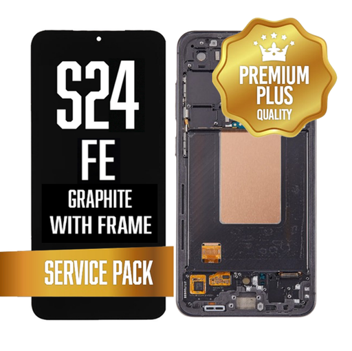 [LCD-S24FE-WF-SP-BK] OLED Assembly for Samsung Galaxy S24 FE With Frame - Graphite/Black (Service Pack)