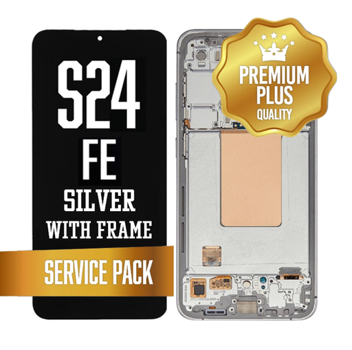 [LCD-S24FE-WF-SP-SI] OLED Assembly for Samsung Galaxy S24 FE With Frame - Silver (Service Pack)