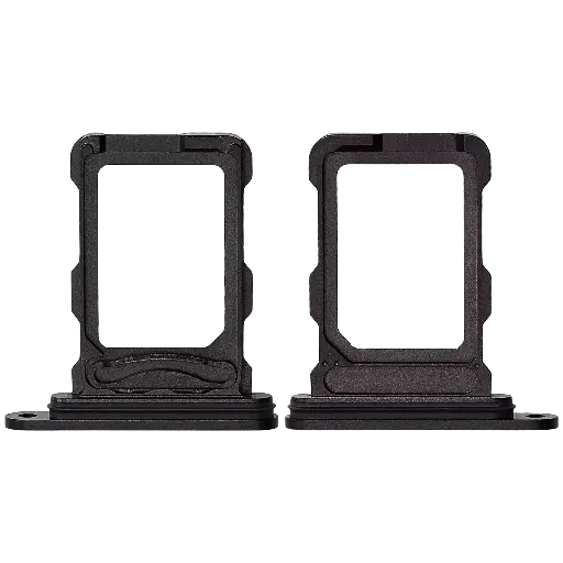 [SP-I16P-DSCT-BK] Dual Sim Card Tray For iPhone 16 Pro / 16 Pro Max (Black Titanium) (Premium)