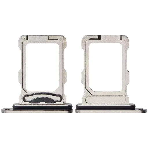 [SP-I16P-DSCT-NAT] Dual Sim Card Tray For iPhone 16 Pro / 16 Pro Max (Natural Titanium) (Premium)
