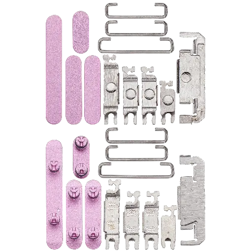 [SP-I16-HBPVS-PNK] Hard Buttons (Power / Volume / Switch) For iPhone 16 / 16 Plus (Pink) (Premium)