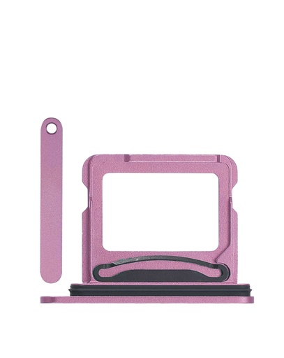 [SP-I16-SSCT-PNK] Single Sim Card Tray For iPhone 16 / 16 Plus (Pink) (Premium)