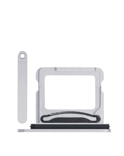 [SP-I16-SSCT-WH] Single Sim Card Tray For iPhone 16 / 16 Plus (White) (Premium)