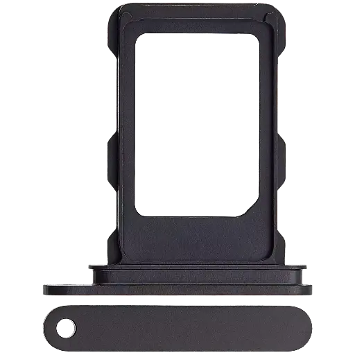 [SP-I16P-SST-BLK] Single Sim Card Tray For iPhone 16 Pro / 16 Pro Max (Black Titanium)