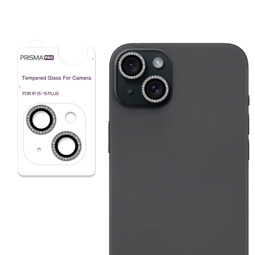 [PP-I15-DCL-MD] Prisma Pro Shield - Diamond Camera Lens w/HD Tempered Glass  for iPhone 15 / 15 Plus (Midnight)