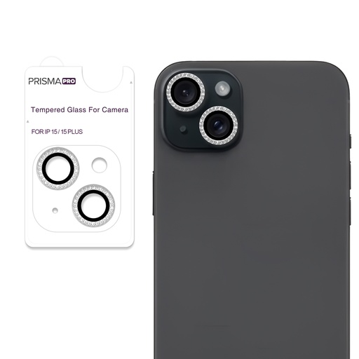 [PP-I15-DCL-ST] Prisma Pro Shield - Diamond Camera Lens w/HD Tempered Glass  for iPhone 15 / 15 Plus (Starlight)