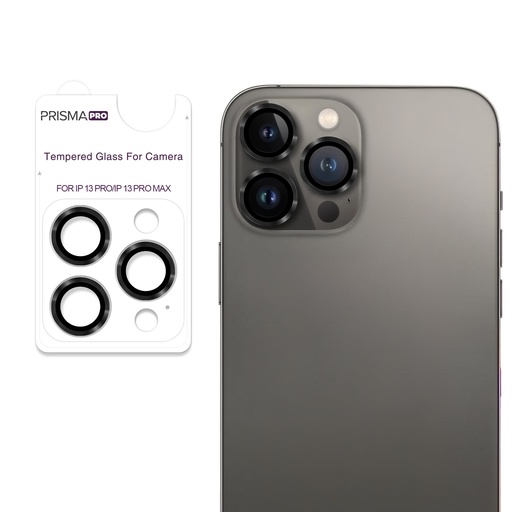 [PP-I13PM-RCL-GRP] Prisma Pro Shield - Ring Camera Lens w/HD Tempered Glass  for iPhone 13 Pro / 13 Pro Max (Graphite)