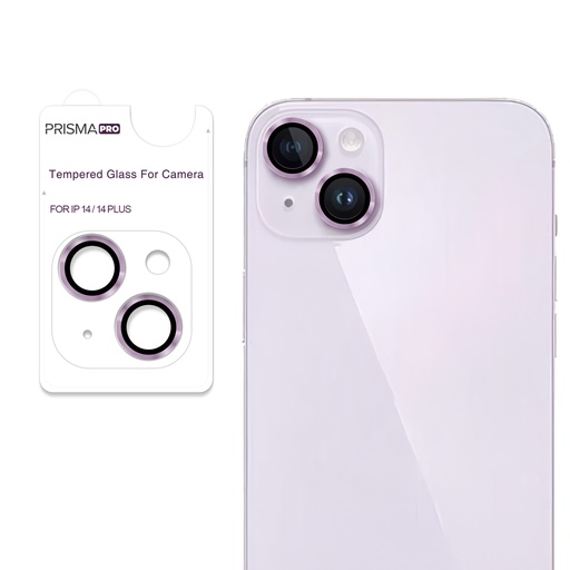 [PP-I14-RCL-PU] Prisma Pro Shield - Ring Camera Lens w/HD Tempered Glass  for iPhone 14 / 14 Plus (Purple)