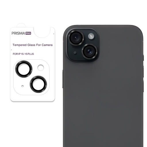 [PP-I15-RCL-MD] Prisma Pro Shield - Ring Camera Lens w/HD Tempered Glass  for iPhone 15 / 15 Plus (Midnight)