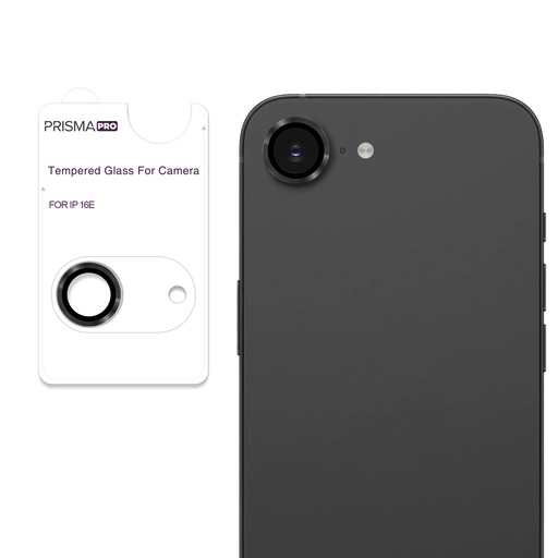 [PP-I16E-RCL-BK] Prisma Pro Shield - Ring Camera Lens w/HD Tempered Glass  for iPhone 17e / 16e (Black)