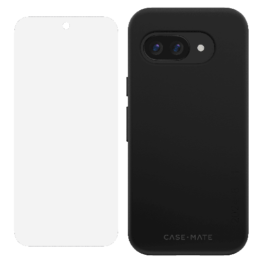 [CM055824] Case-mate - Protection Pack Tough Case And Glass Screen Protector For Google Pixel 9a - Black