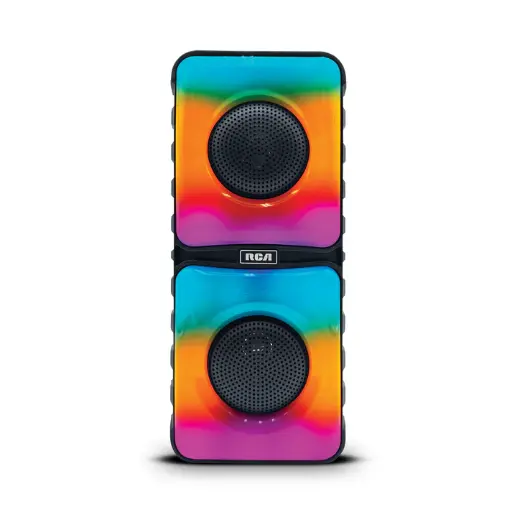 [EL-TT-DISCO-204] RCA Disco 204 Flame Effect Bluetooth Party Speaker with Dual 4" Woofers
