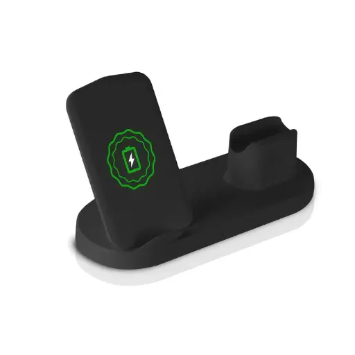 [EL-TT-CM-14-BK] RCA 2024 3-in-1 Wireless Charging Station for iPhone, Apple Watch & AirPods - Black