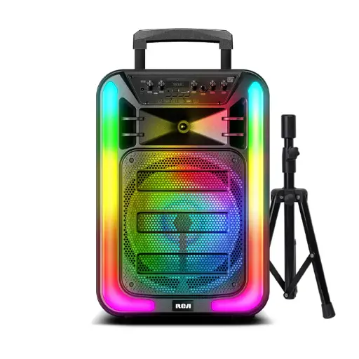 [EL-TT-DISCO -12] RCA Disco 12" Flame Effect Bluetooth Party Speaker with LED Lights