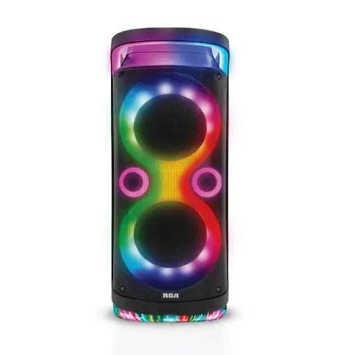 [EL-TT-DISCO-2108] RCA Disco 2108 Flame Effect Bluetooth Party Speaker with Dual 8" Woofers