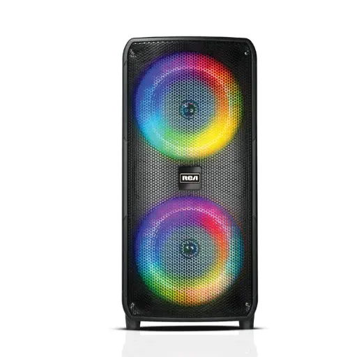 [EL-TT-DISCO-8] RCA Disco 8 RGB Wireless Party Speaker with Dual 8" Woofers & LED Lights