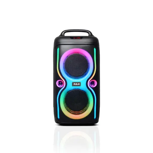 [EL-TT-STAGE-66] RCA STAGE-66 Double 6.5" Bluetooth Speaker with Mic, Remote & Disco LED Light
