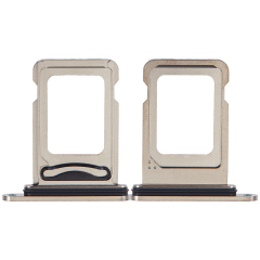 [SP-I15P-DSCT-NAT] Dual Sim Card Tray For iPhone 15 Pro / 15 Pro Max (Natural Titanium) (Premium)